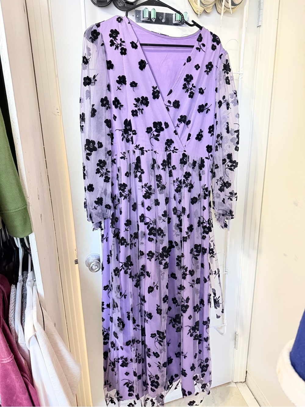 SHEIN Purple Garment with Black Label
